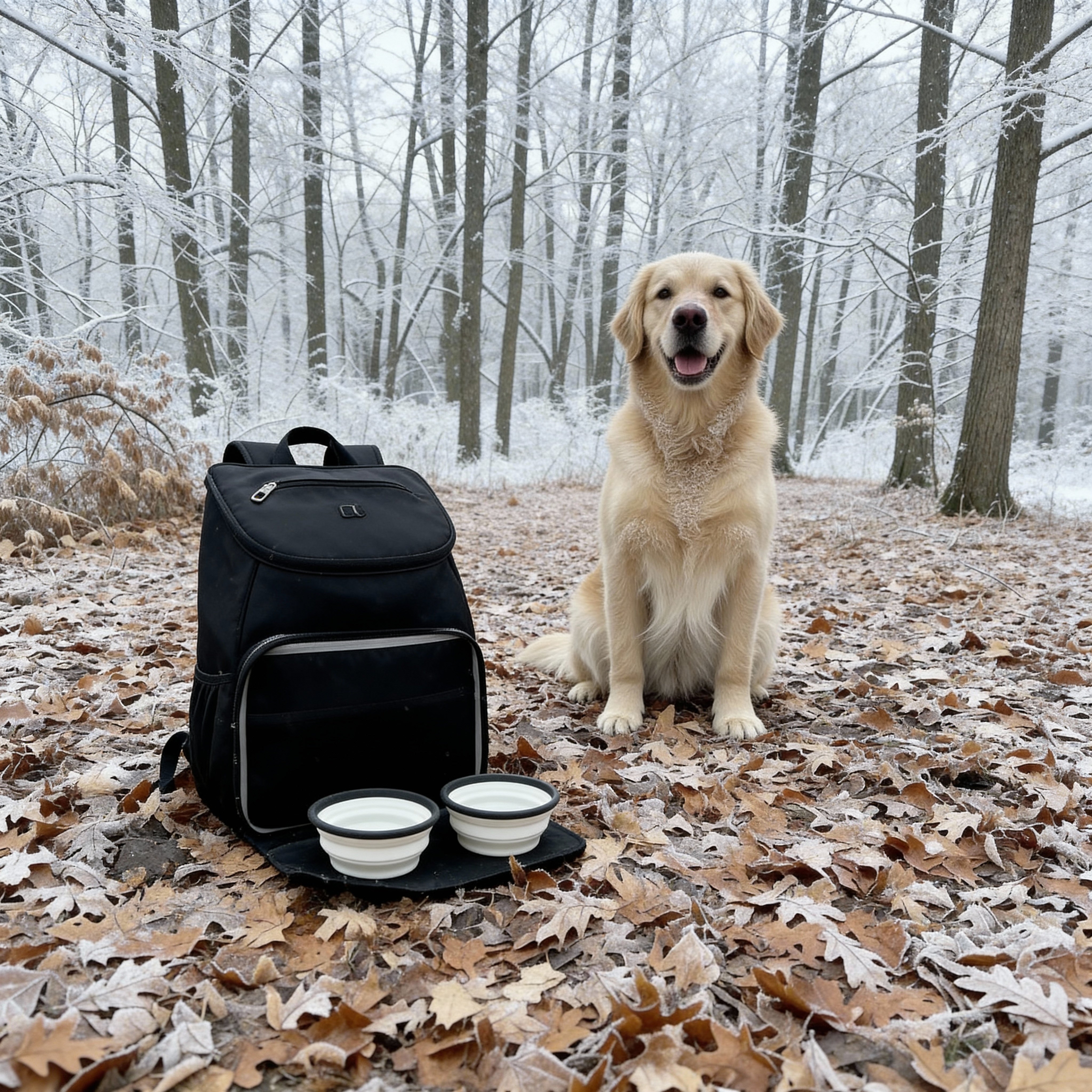 Black pet travel backpack carrier for small dogs and cats