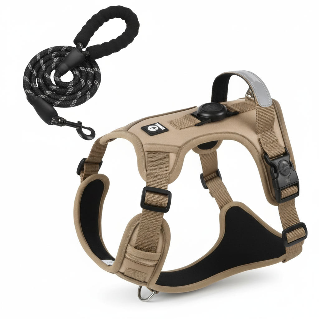 Ultra Sharp Tan Harness with Leash