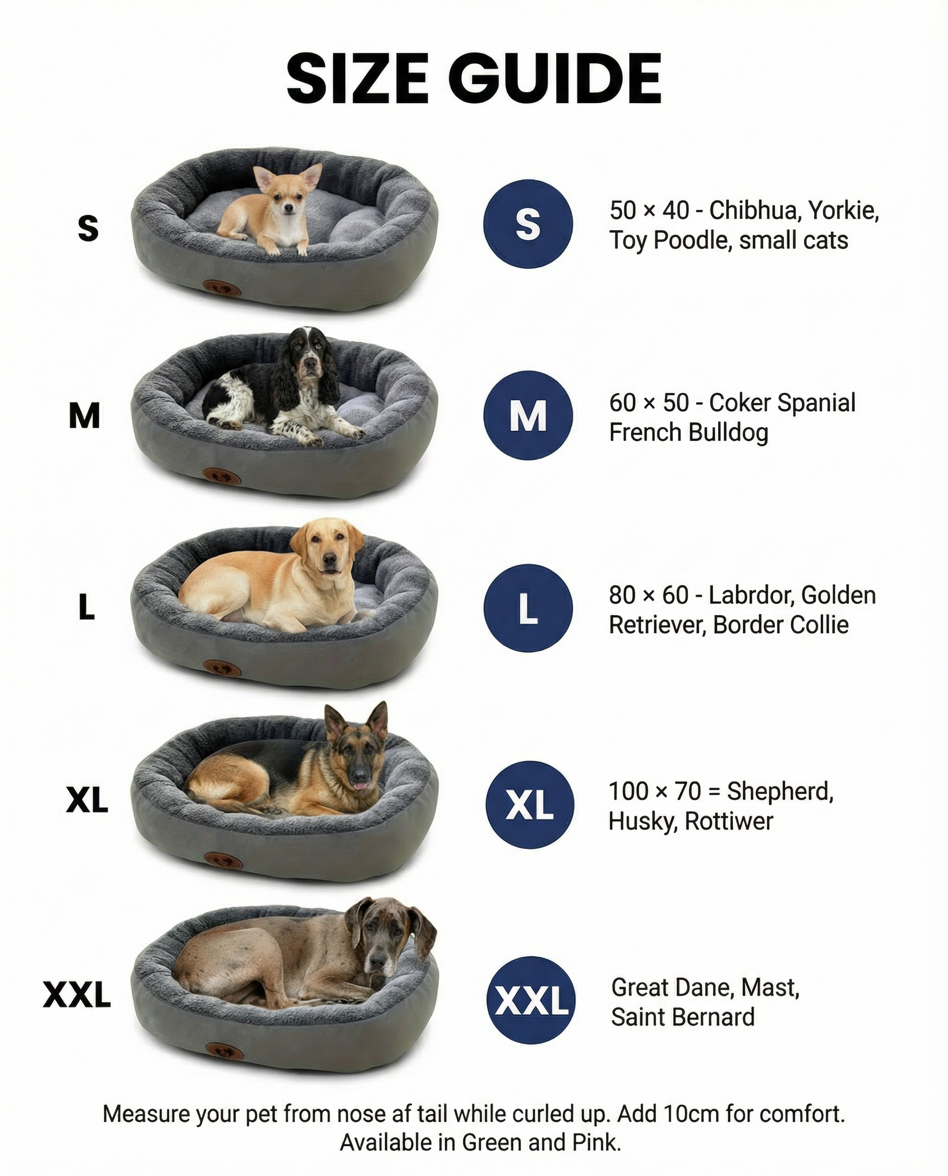 Plush Oval Dog Bed