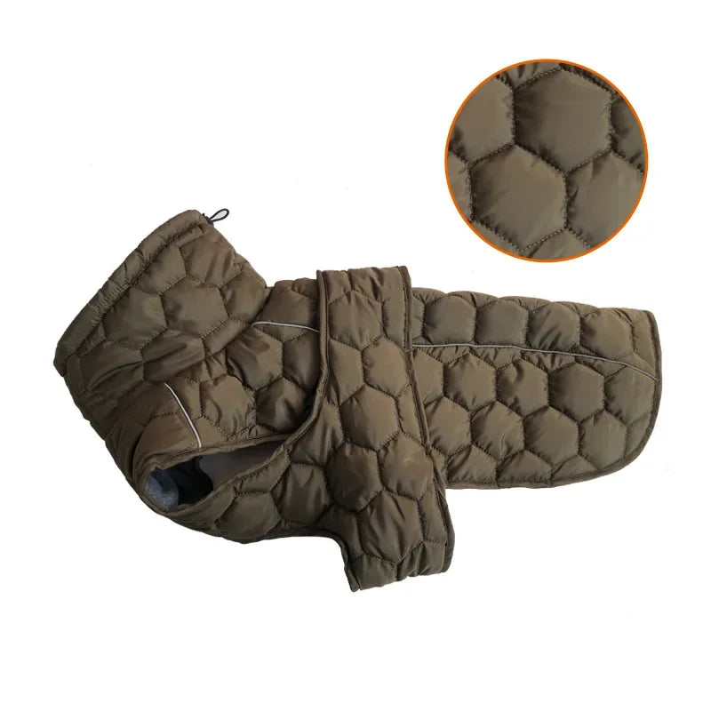 Reflective winter snowsuit for large dogs - Adjustable fit for German Shepherds, Huskies, and Rottweilers